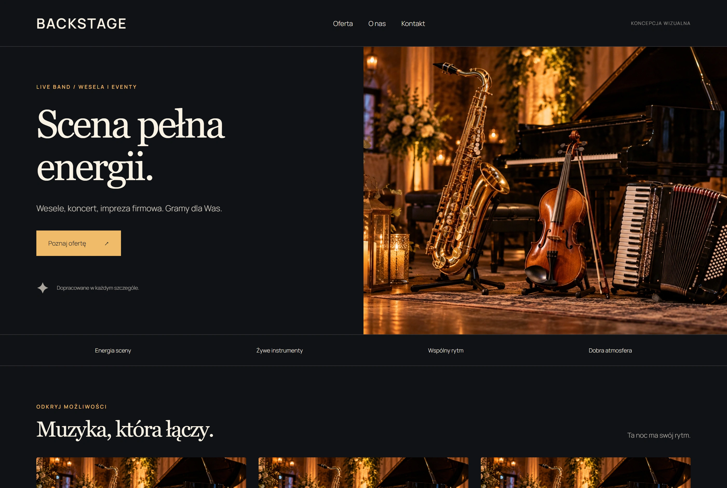 BACKSTAGE — Live band / wesela i eventy