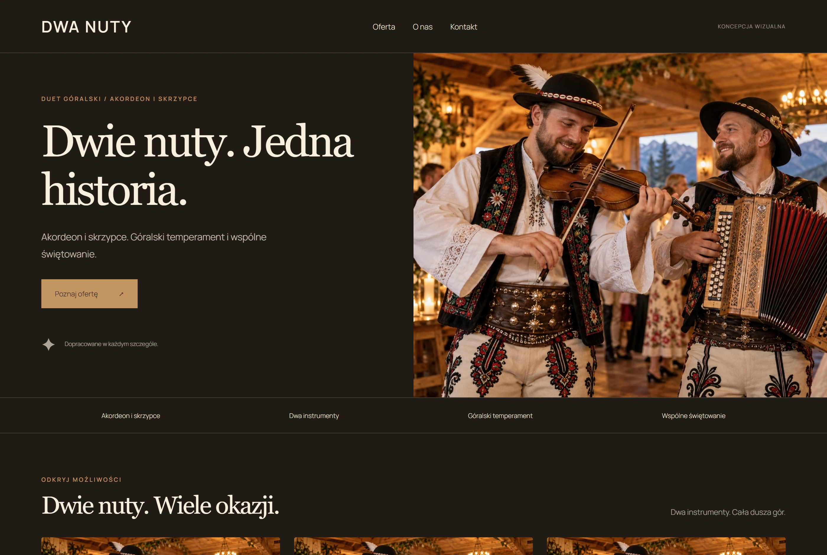 DWA NUTY — Duet góralski / akordeon i skrzypce