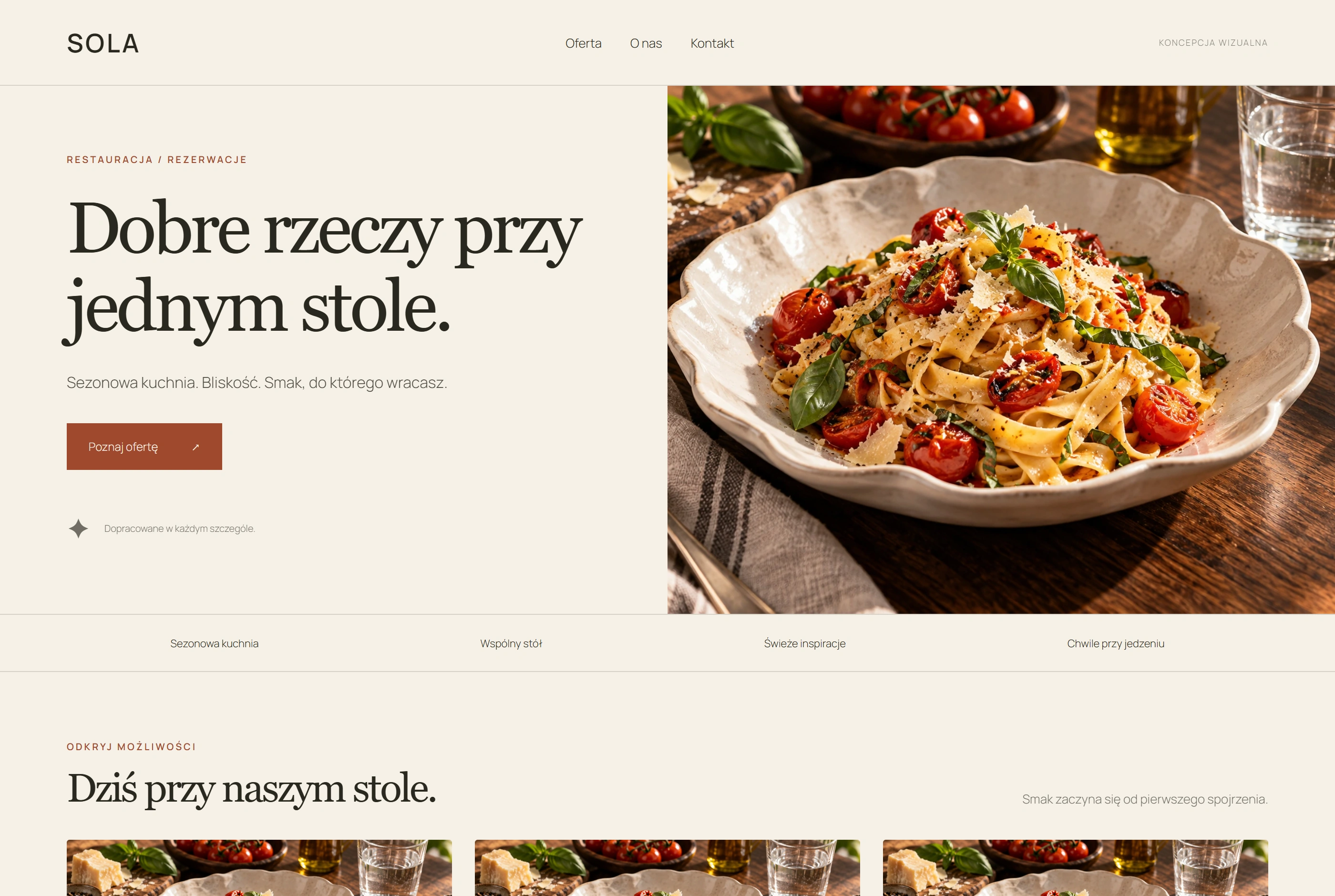 SOLA — Restauracja / rezerwacje